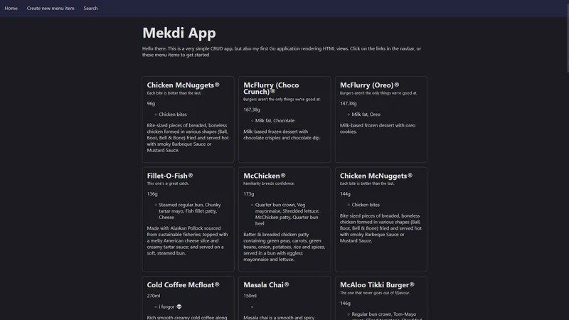 Mekdi homepage